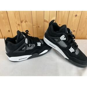 Nike Jordan 4 Retro Men's Shoes- White/Thunder Colorway, Size 11